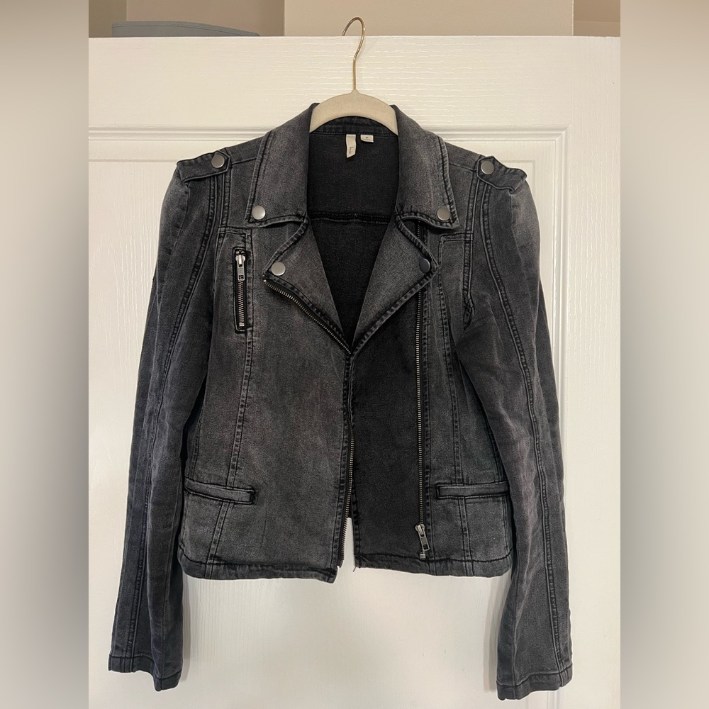 Denim cropped jacket